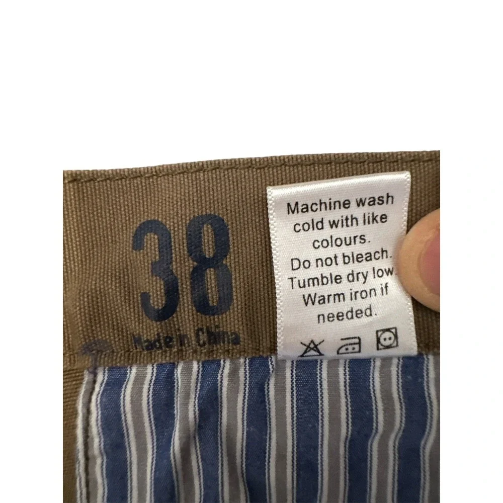 Purnell Mens Khaki Shorts Size 38 98% Cotton 2%Elastane RN #138985